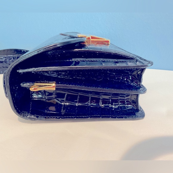 Stunning AD Firenze Croc Embossed Midnight Blue Leather Florence , Italy - Picture 7 of 13